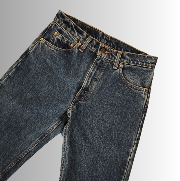 Vintage x 80s Levi’s 505 Original Fit Straight Leg Blue Indigo Jean - Picture 5 of 11